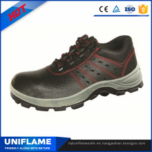 Zapatos de trabajo de seguridad S1 de la PU de acero respirable del dedo del pie